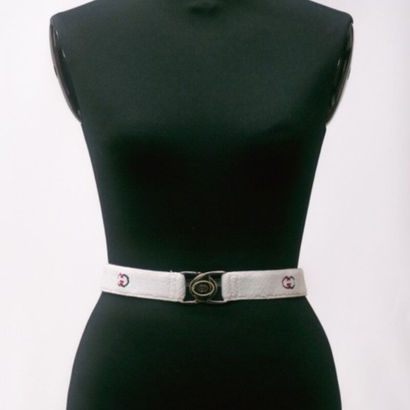 Gucci NOS White Terry Cloth & Red Green Enamel - Picture 6 of 8